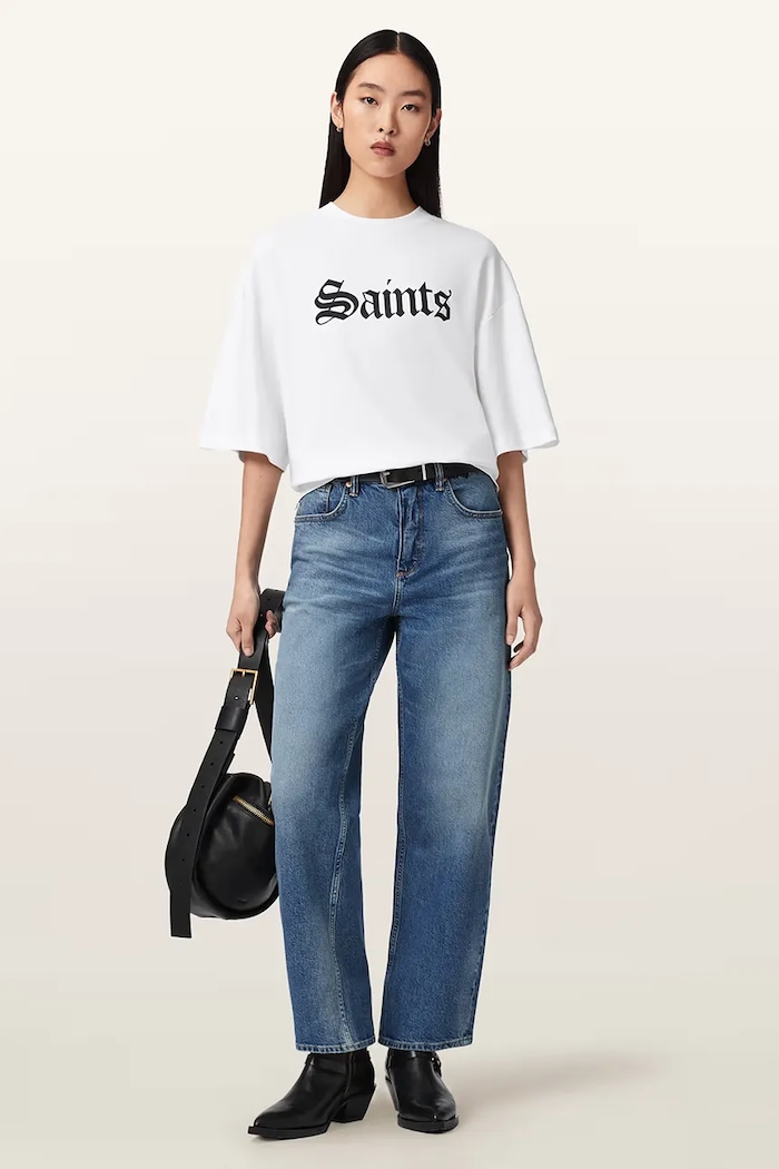 Odzież AllSaints t-shirt bawełniany SAINT W139JD biały