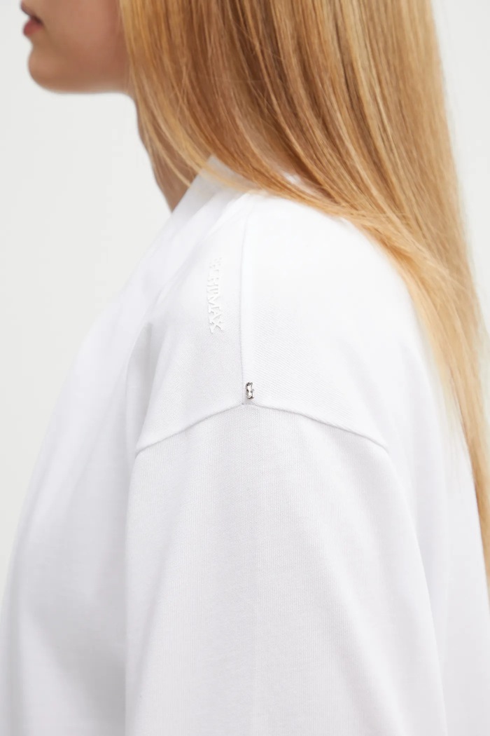 Sportmax t-shirt bawełniany NAVA biały 2522946015600