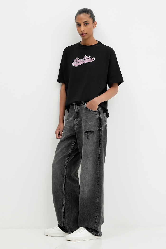 Guess Jeans t-shirt in cotone W5BI31.K8HM0 nero AW25