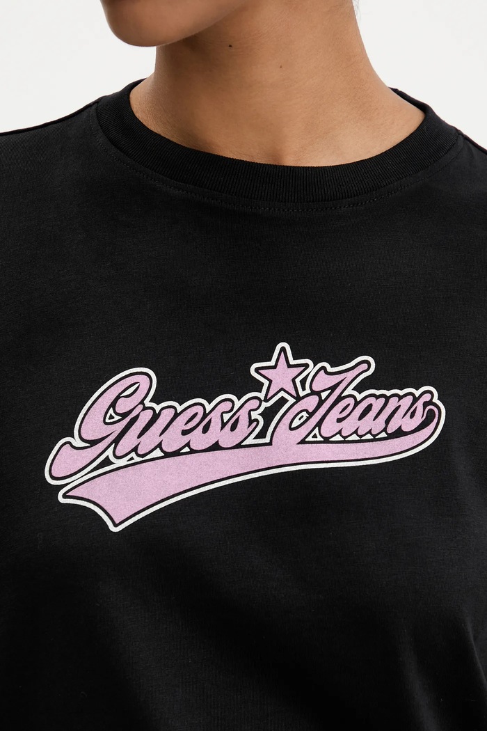 Guess Jeans t-shirt in cotone W5BI31.K8HM0 nero
