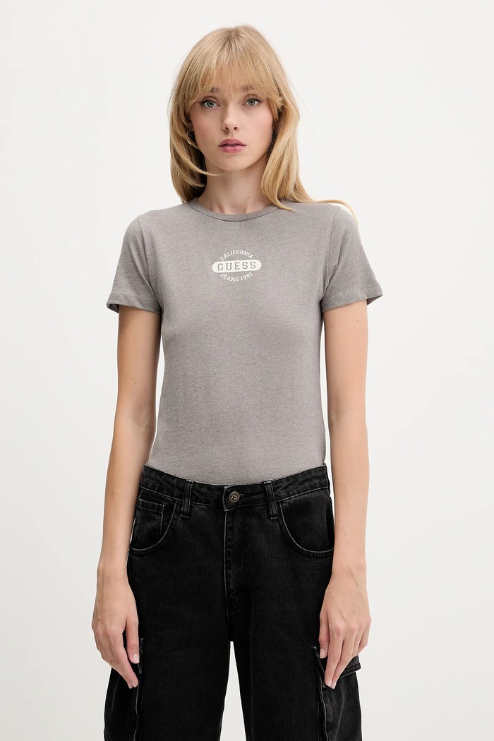 Guess Jeans tricou din bumbac print gri W5BI47.KCTX1
