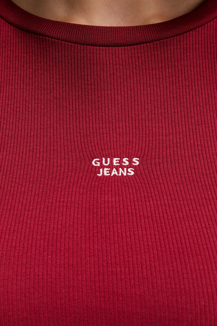 Μπλουζάκι Guess Jeans W5BP45.KA0H1 μπορντό