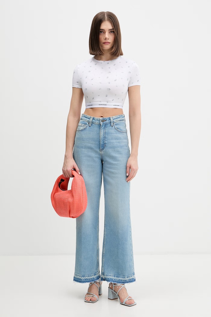Tričko Guess Jeans W5YZ02.KBBU1 bílá SS26