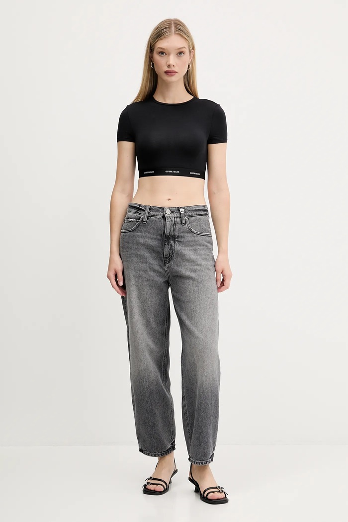 Kratka majica Guess Jeans W5YZ02.KBBU1 črna SS26
