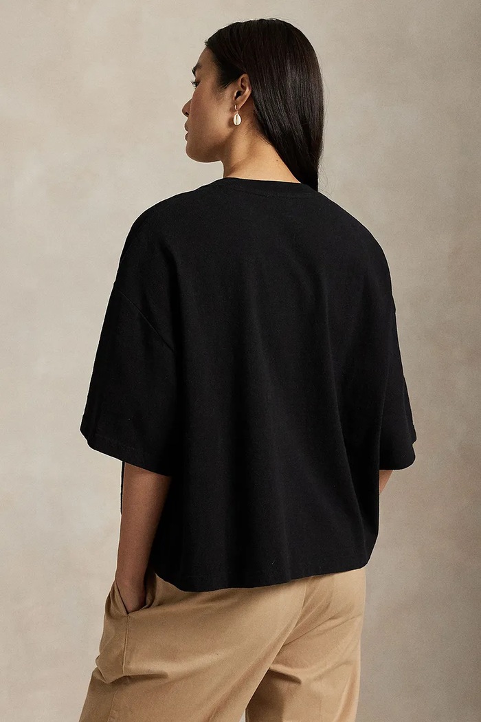 Polo Ralph Lauren pamut póló 211978140 fekete AW25