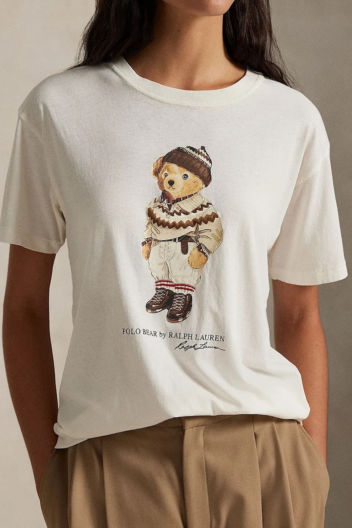 Памучна тениска Polo Ralph Lauren бял 211A87162