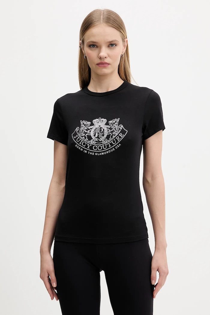 Tričko Juicy Couture slim čierna JCGTK225015