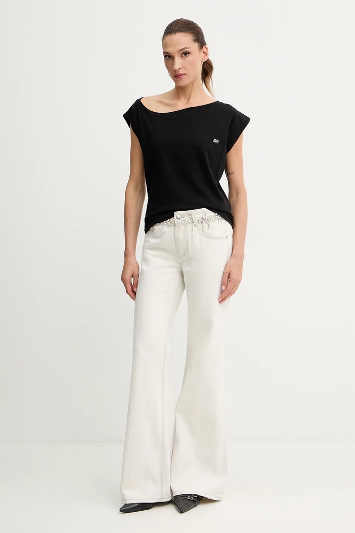 Bavlněné tričko Miss Sixty 6S3SJ32500 černá AW25
