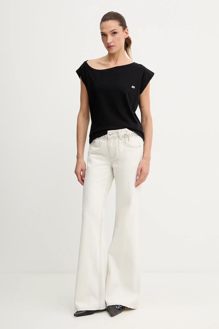 Bavlněné tričko Miss Sixty 6S3SJ32500 černá AW25