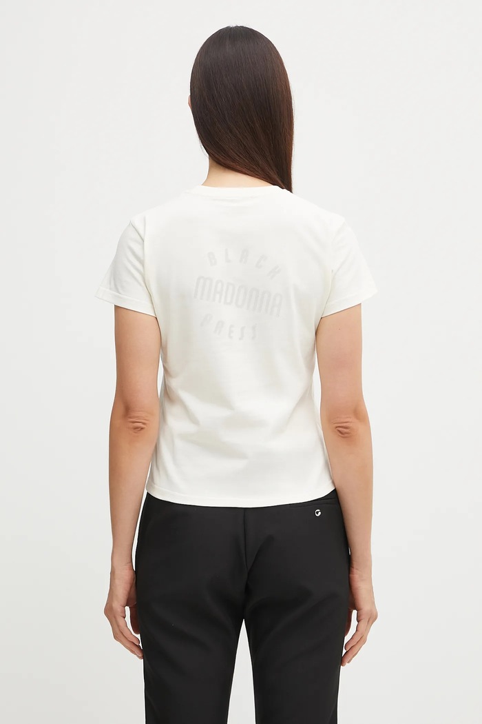 Ρούχα Βαμβακερό μπλουζάκι Wales Bonner Selah Cropped T Shirt UA25JE11.JE01.100 μπεζ