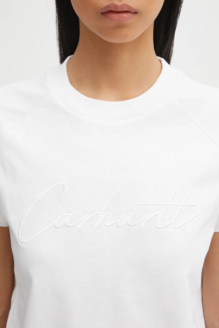 Carhartt WIP t-shirt bawełniany W' S/S Ray T-Shirt biały I035529.02XX