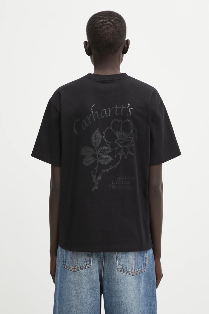 Carhartt WIP cotton t-shirt W' S/S Flourish T-Shirt regular black I035542.89XX