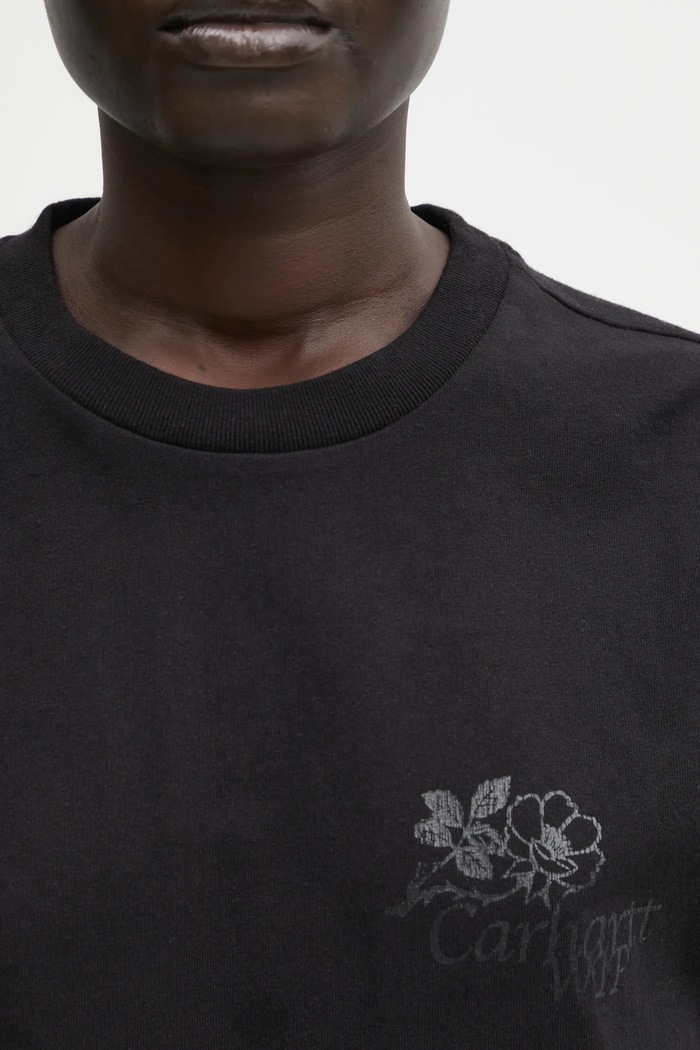 Carhartt WIP cotton t-shirt W' S/S Flourish T-Shirt black I035542.89XX
