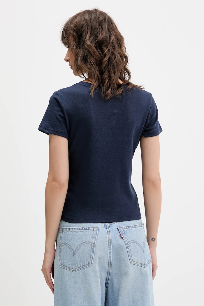 Oblečenie Bavlnené tričko Hollister Co. KI339.5073.200 tmavomodrá