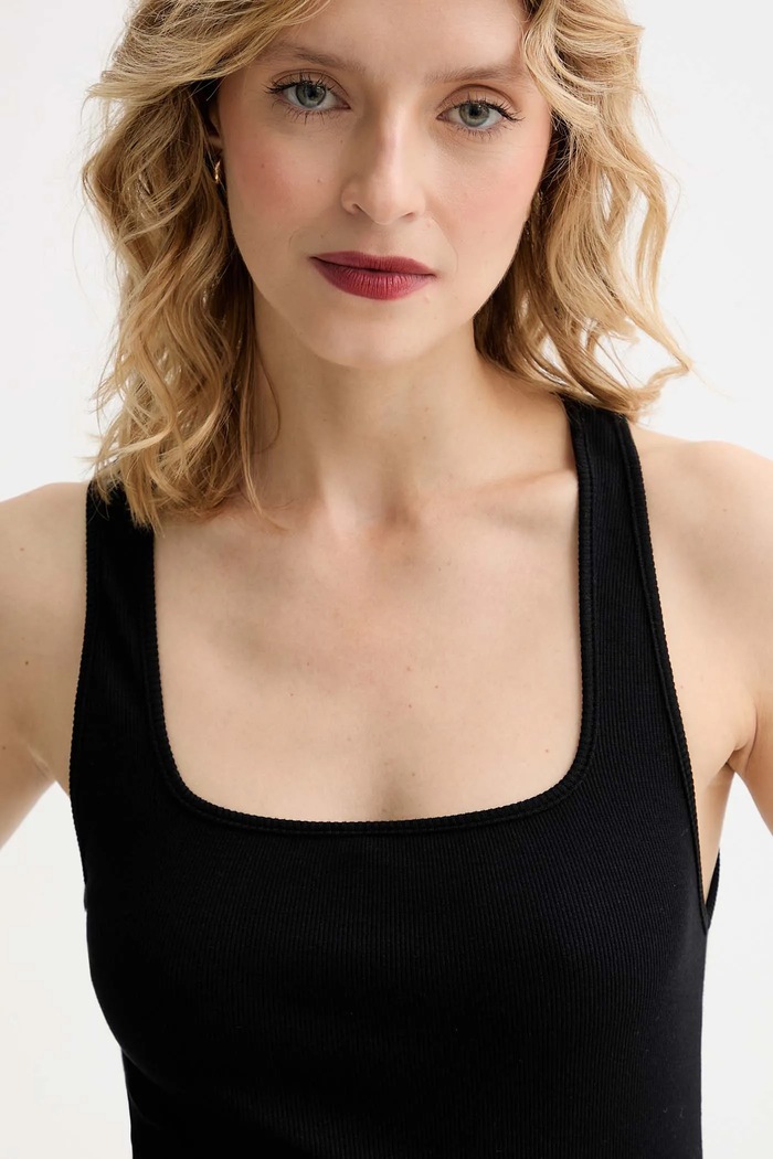 MUUV. top MUUV. x Answear negru KOSZULKA.LINEA