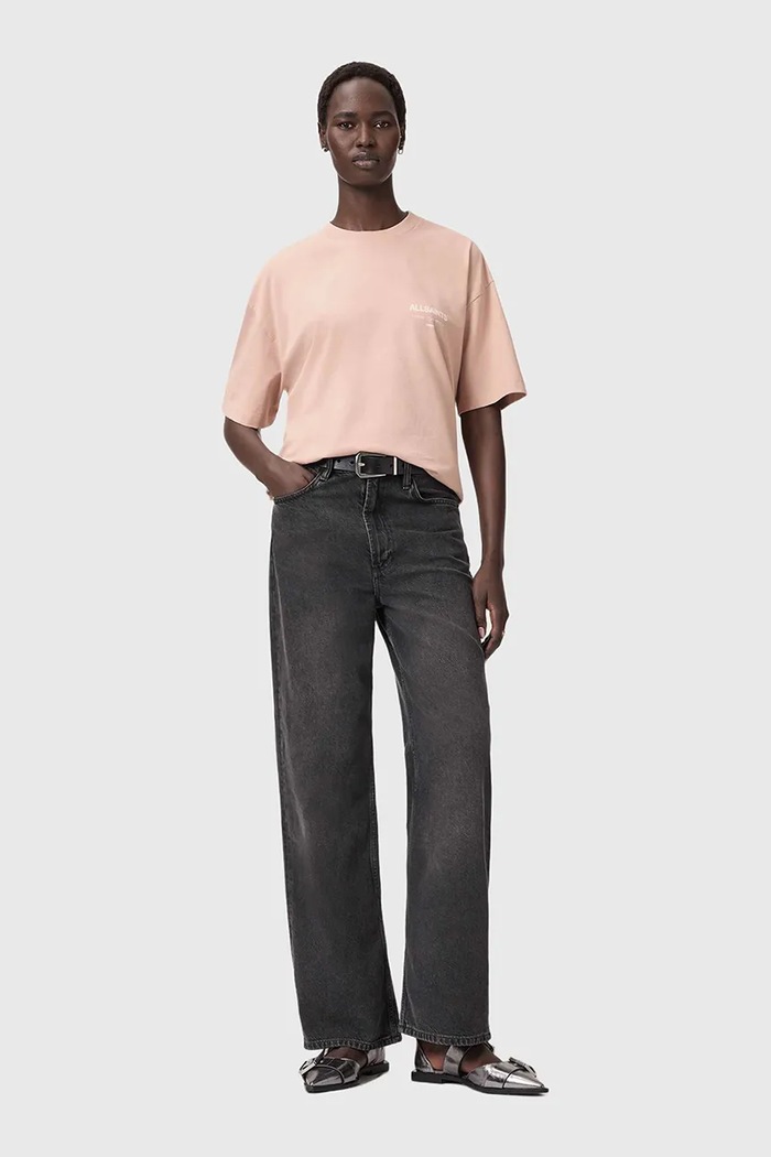 AllSaints t-shirt bawełniany W202JC beżowy