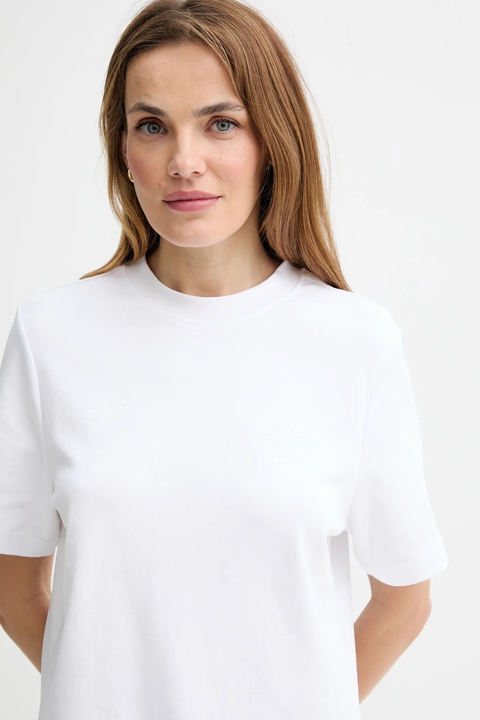 T-shirt bawełniany AllSaints W220JC biały