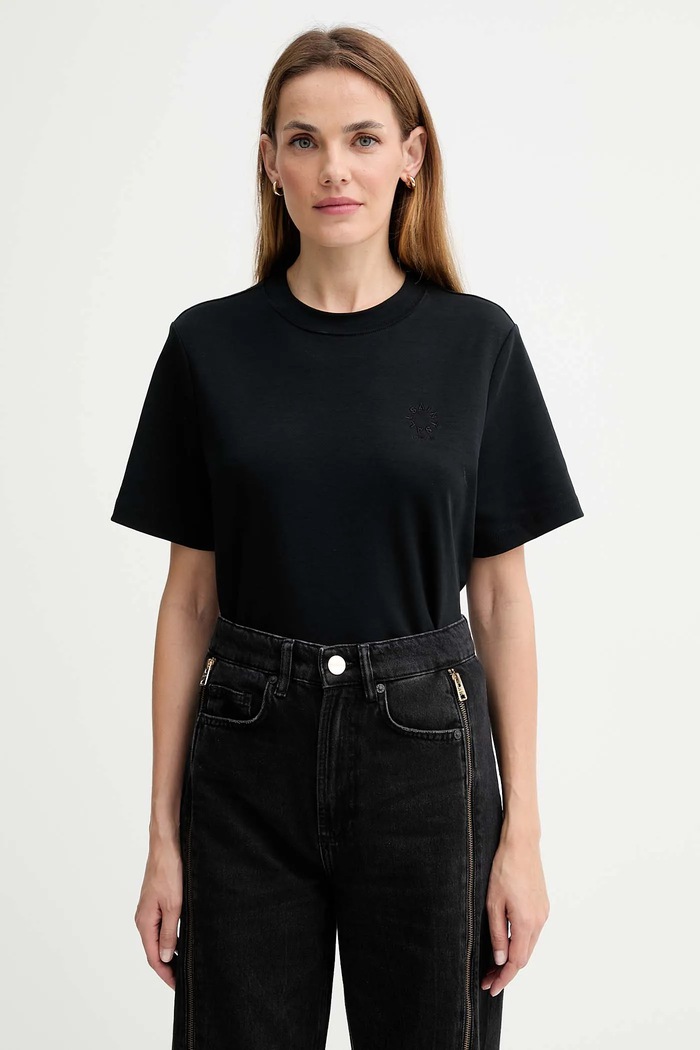 Bavlnené tričko AllSaints relaxed čierna W220JC