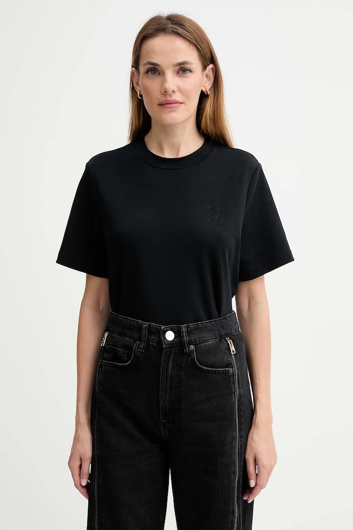 Bavlnené tričko AllSaints relaxed čierna W220JC