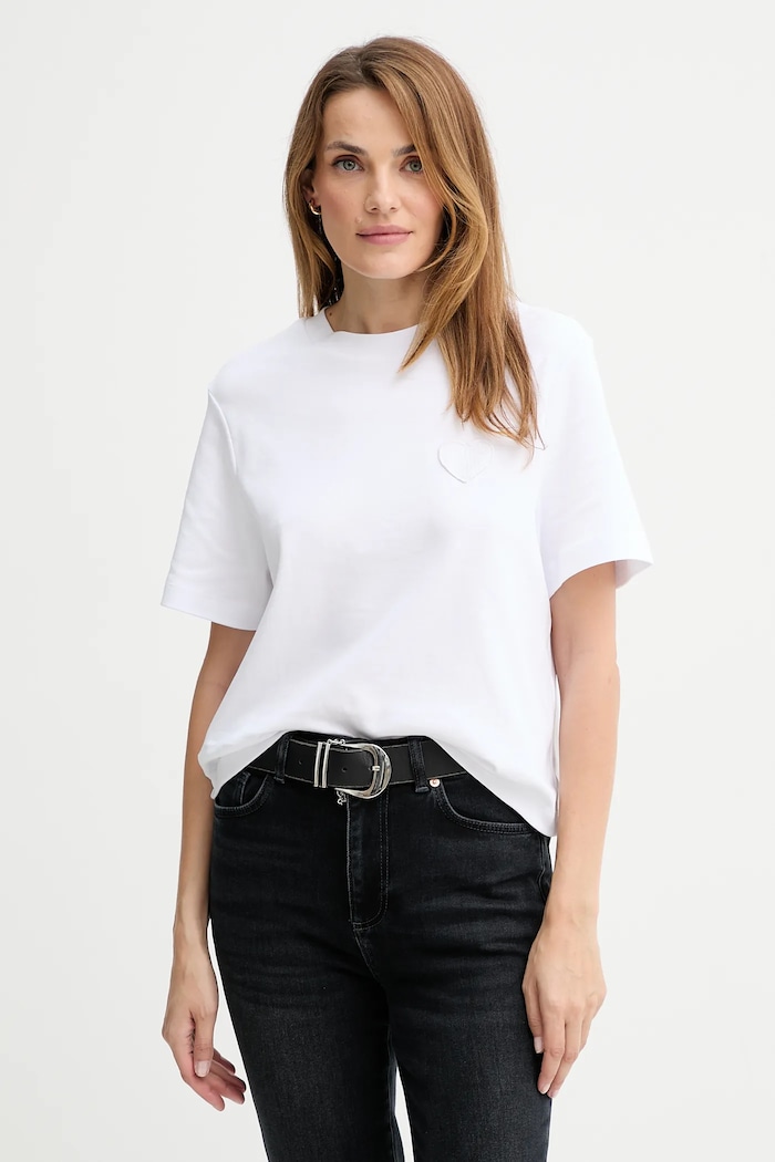 AllSaints majica za žene od pamuka bez uzorka bijela W205JC