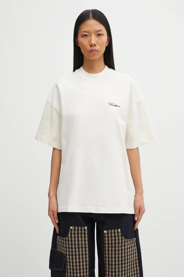 WRSTBHVR t-shirt bawełniany Clayton bawełna beżowy U1025TT.3054