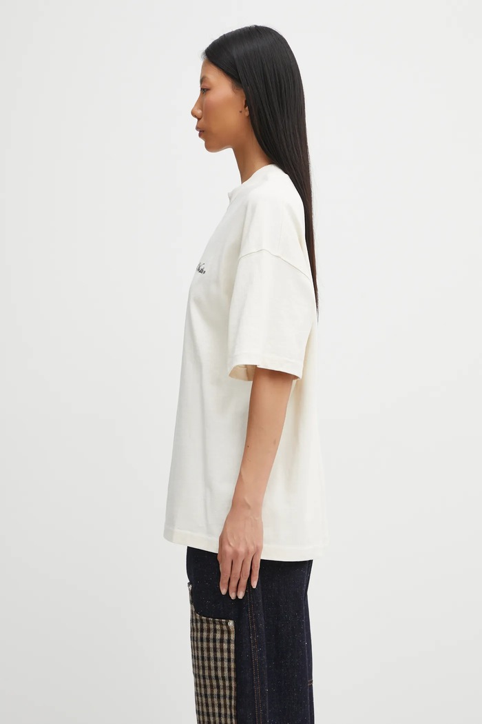 WRSTBHVR t-shirt bawełniany Clayton U1025TT.3054 beżowy AW25