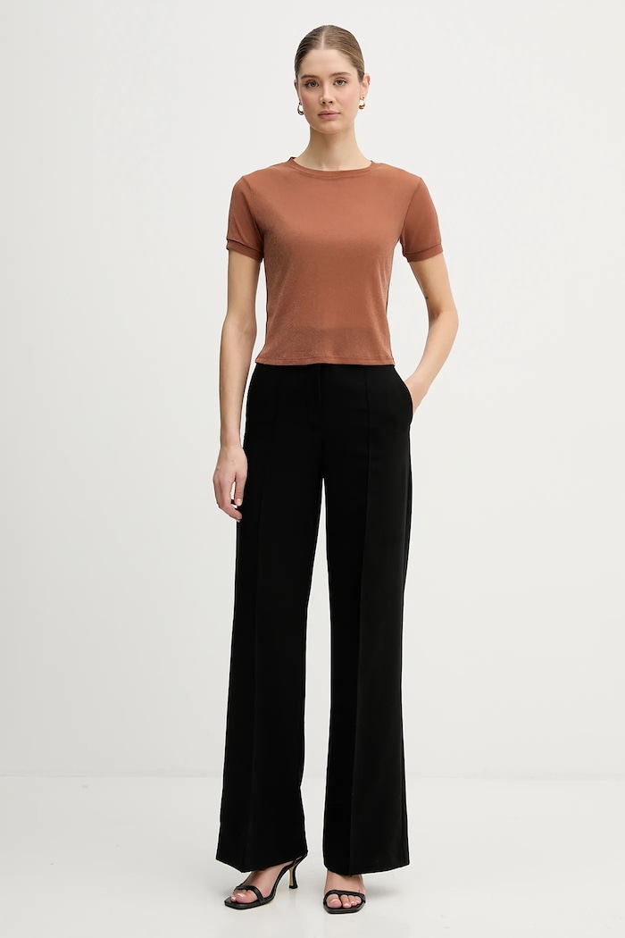 Majica kratkih rukava United Colors of Benetton 33UXD10B8 smeđa AW25