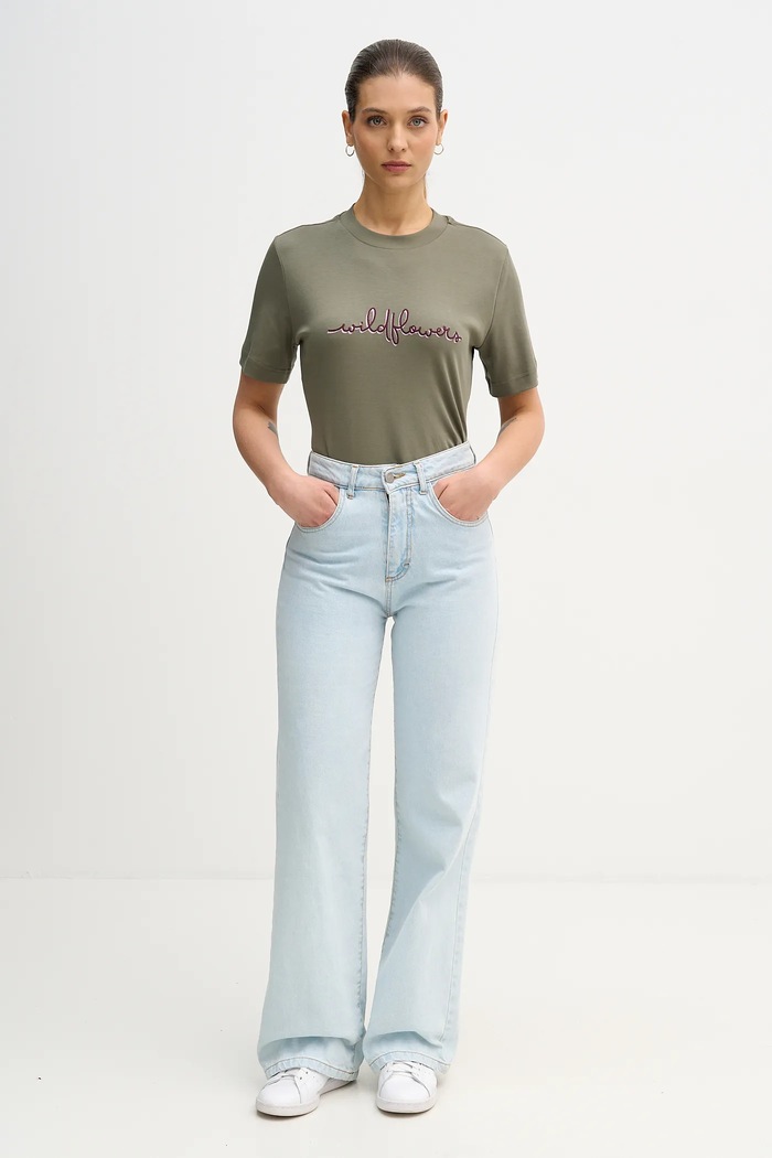 United Colors of Benetton pamut póló 3DCJD10B5 zöld AW25