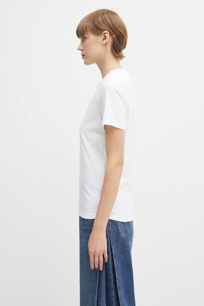 Βαμβακερό μπλουζάκι Maison Kitsuné Party Fox Regular PW00120KJ7026 λευκό AW25