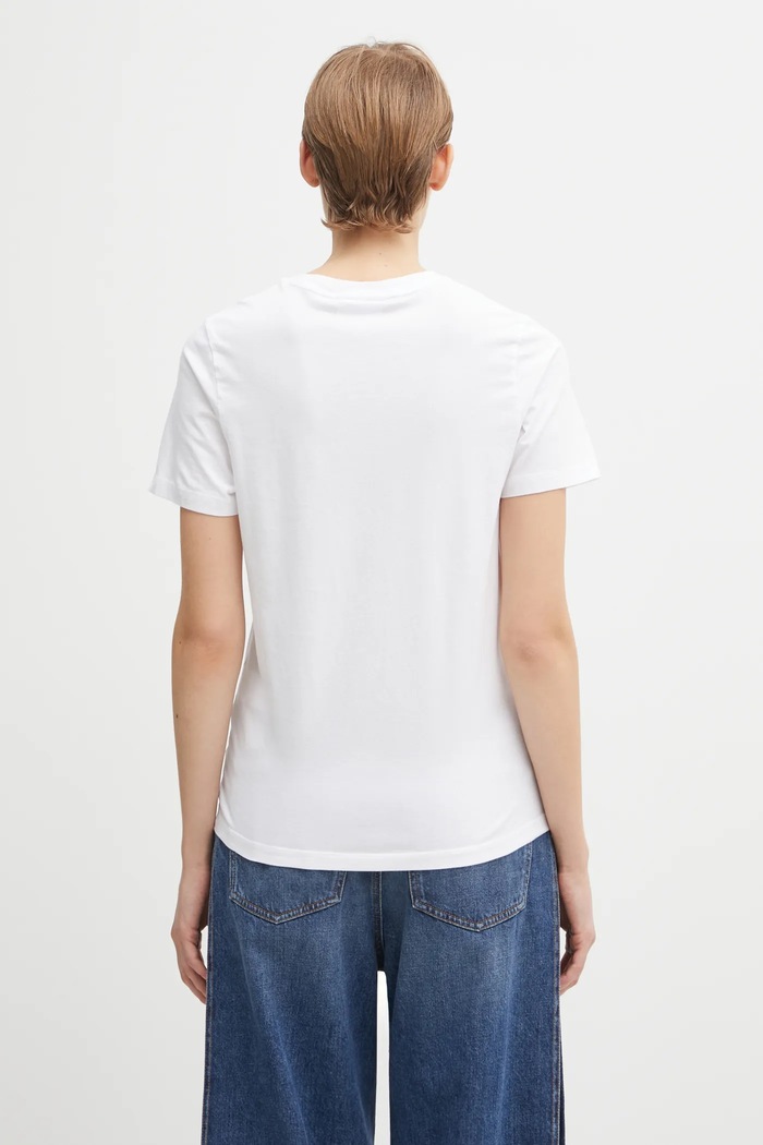 Ρούχα Βαμβακερό μπλουζάκι Maison Kitsuné Party Fox Regular PW00120KJ7026 λευκό
