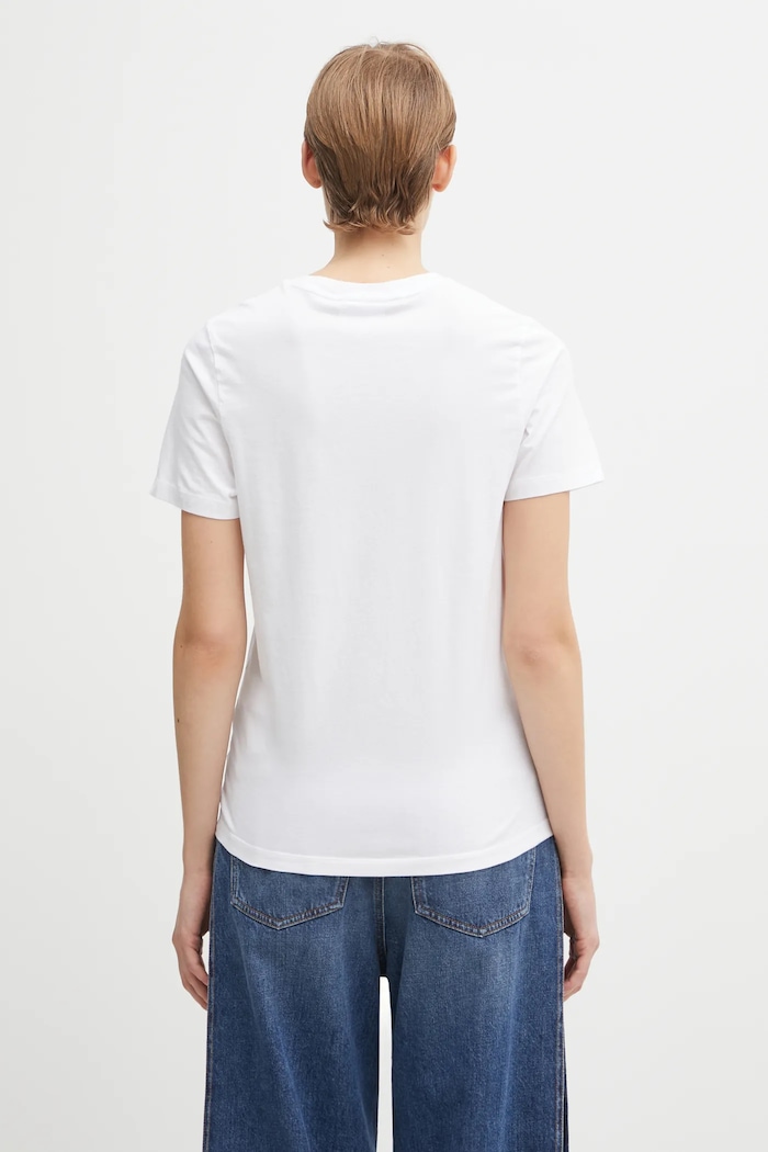 Ρούχα Βαμβακερό μπλουζάκι Maison Kitsuné Party Fox Regular PW00120KJ7026 λευκό