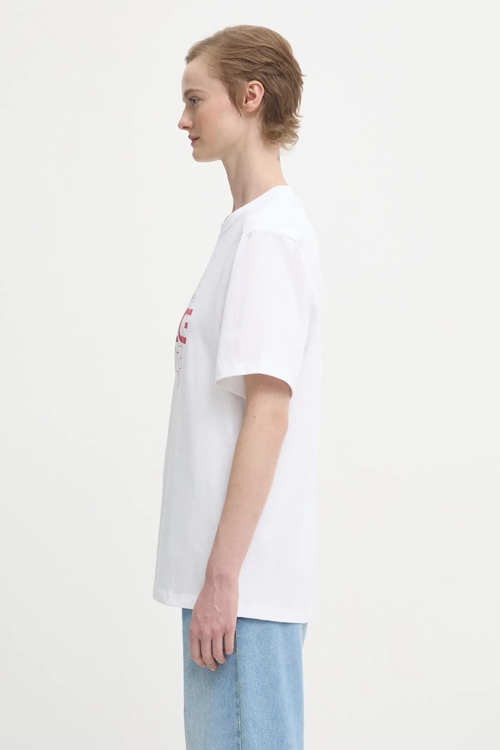 Fiorucci t-shirt in cotone Kissing Angels Love Print Regular W25FWJTS001CJ01WH03 bianco AW25