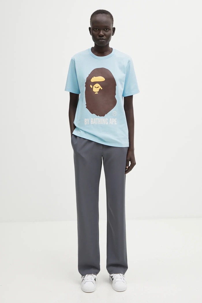 A Bathing Ape t-shirt in cotone 001TEL302002L blu