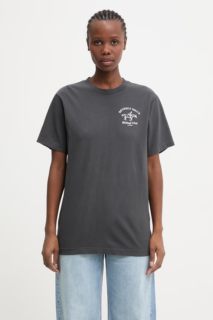 Odzież Sporty & Rich BH Riding Club t-shirt damski bawełniany TO04364255BA02 szary