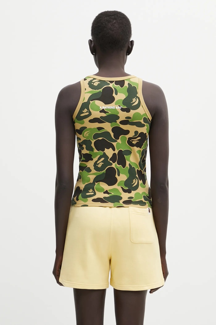 Ρούχα Βαμβακερό τοπ A Bathing Ape ABC Camo Tank Top 1L30208001 πράσινο