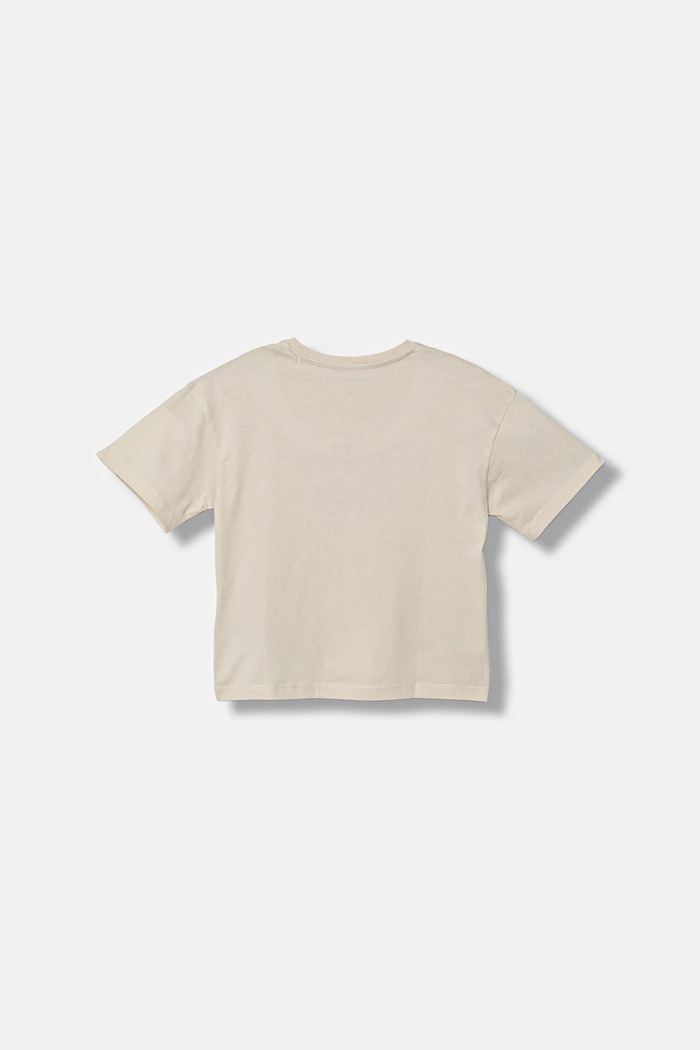 Dziewczynka Calvin Klein Jeans t-shirt bawełniany dziecięcy IG0IG02973.9BYA beżowy
