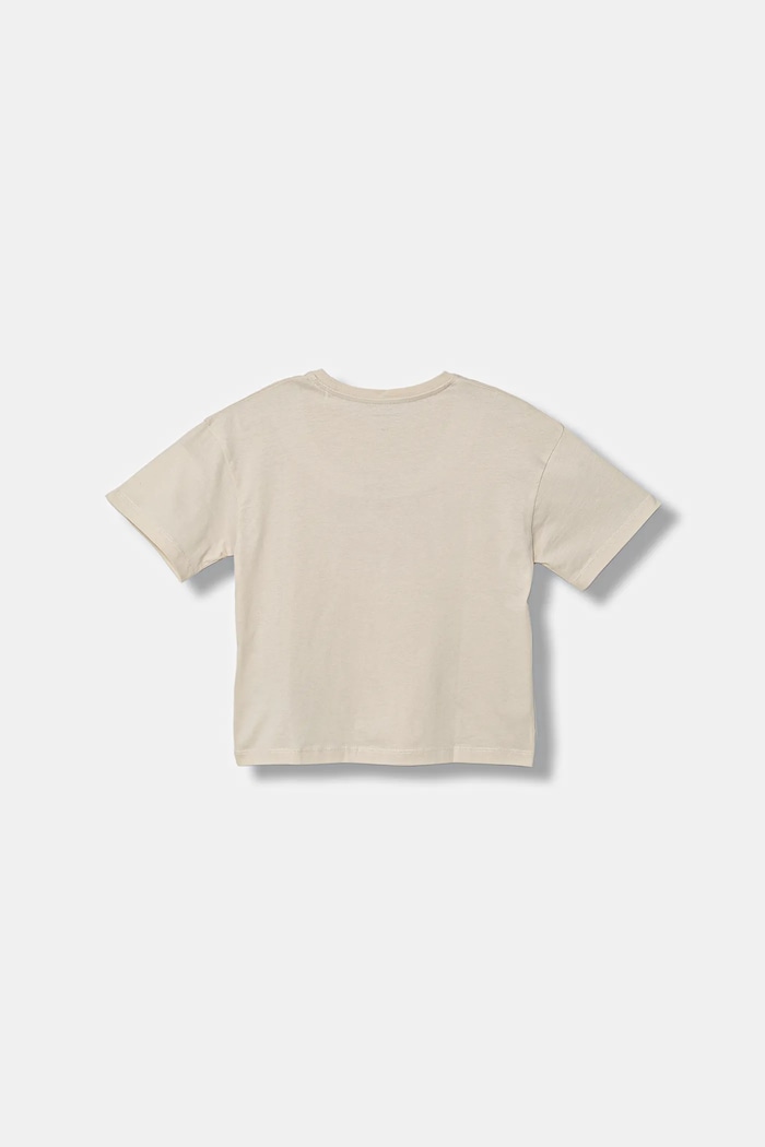 Dziewczynka Calvin Klein Jeans t-shirt bawełniany dziecięcy IG0IG02973.9BYA beżowy