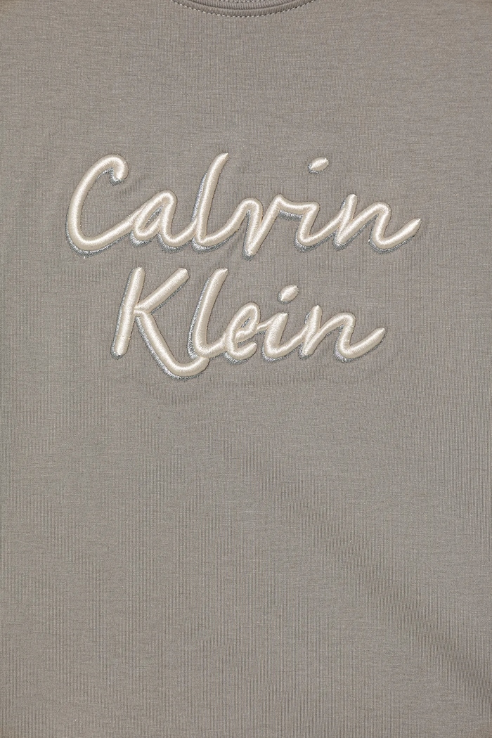 Dziewczynka Calvin Klein Jeans t-shirt bawełniany dziecięcy IG0IG02973.9BYA szary