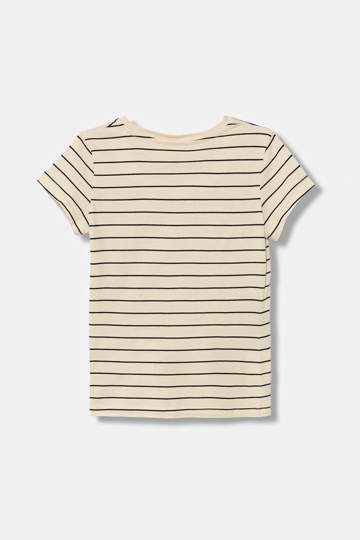 Djevojčice Dječja pamučna majica kratkih rukava Calvin Klein Jeans IG0IG02992.9BYA bež