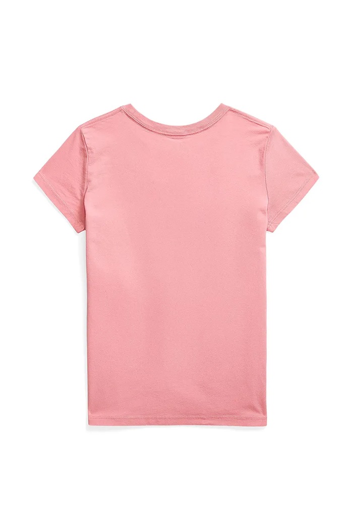 Βαμβακερό μπλουζάκι Polo Ralph Lauren 313971860001 ροζ AW25