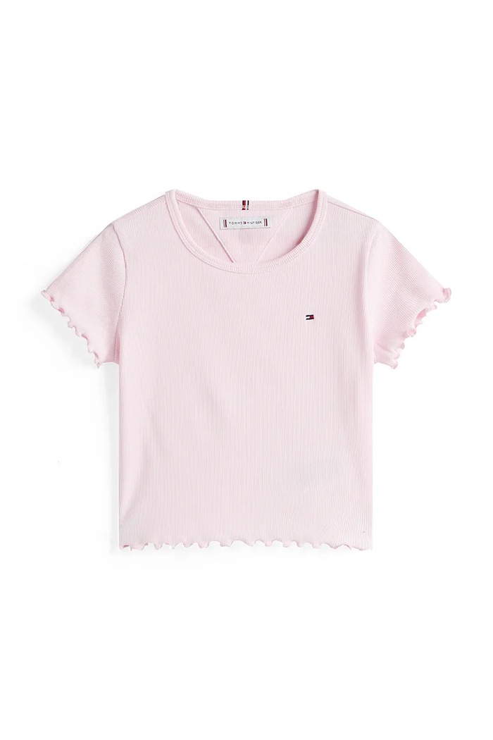 Μπλουζάκι Tommy Hilfiger KG0KG08590.128.176.9BYA ροζ AW25