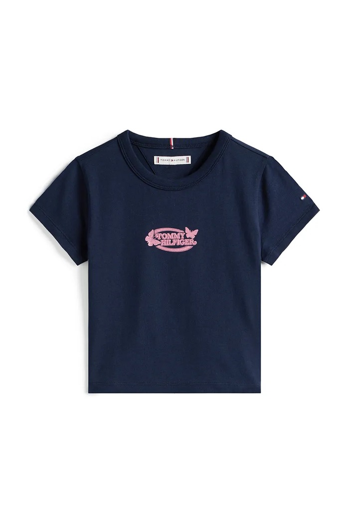 Μπλουζάκι Tommy Hilfiger KG0KG08753.9BYA σκούρο μπλε AW25