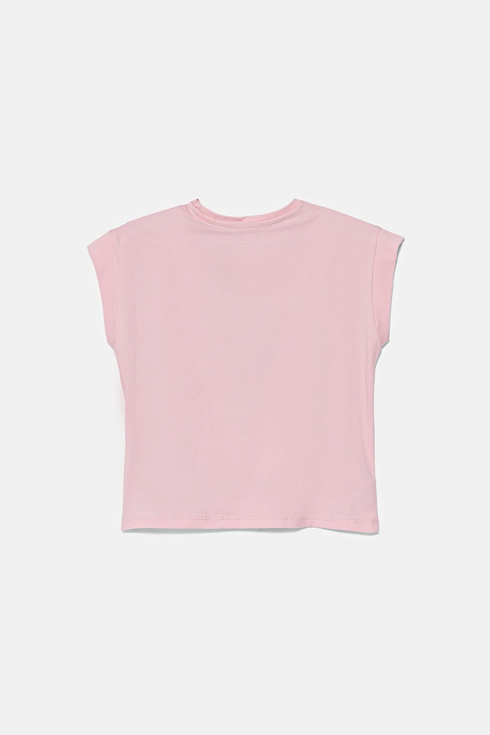 Guess t-shirt dziecięcy J5YI04.K6YW4.9BYA różowy AW25