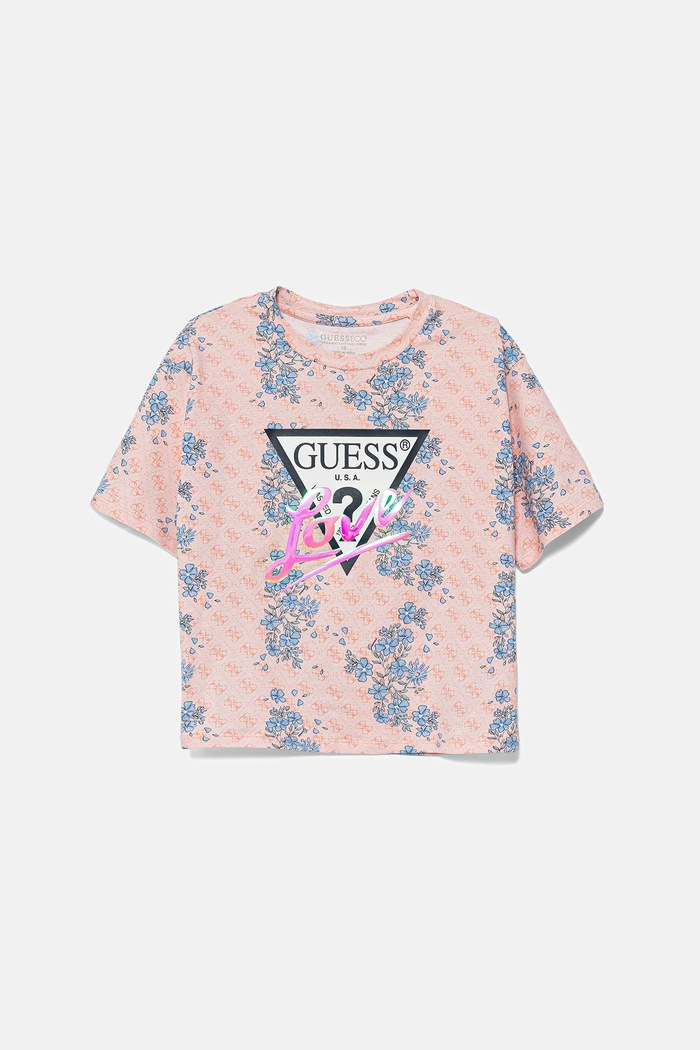 Παιδικό μπλουζάκι Guess στάμπα πορτοκαλί J5YI07.K6YW4.9BYA