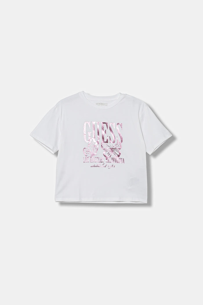 Guess t-shirt dziecięcy z elastanem biały J5YI31.K6YW4.9BYA