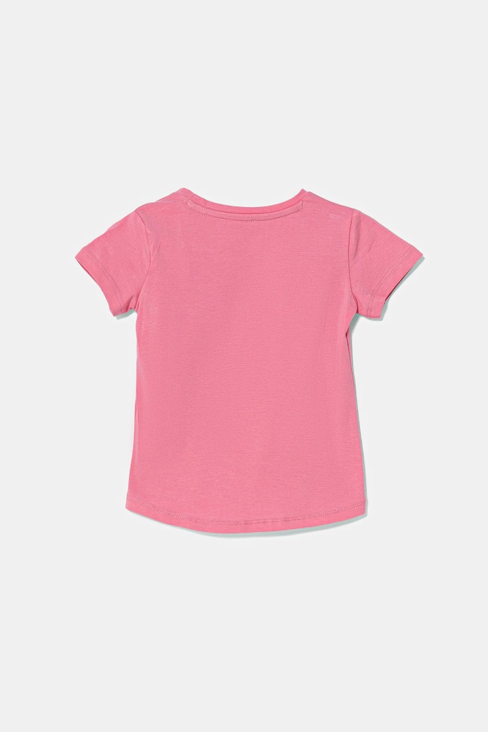 Guess t-shirt dziecięcy K5YI06.K6YW4.9BYA różowy AW25