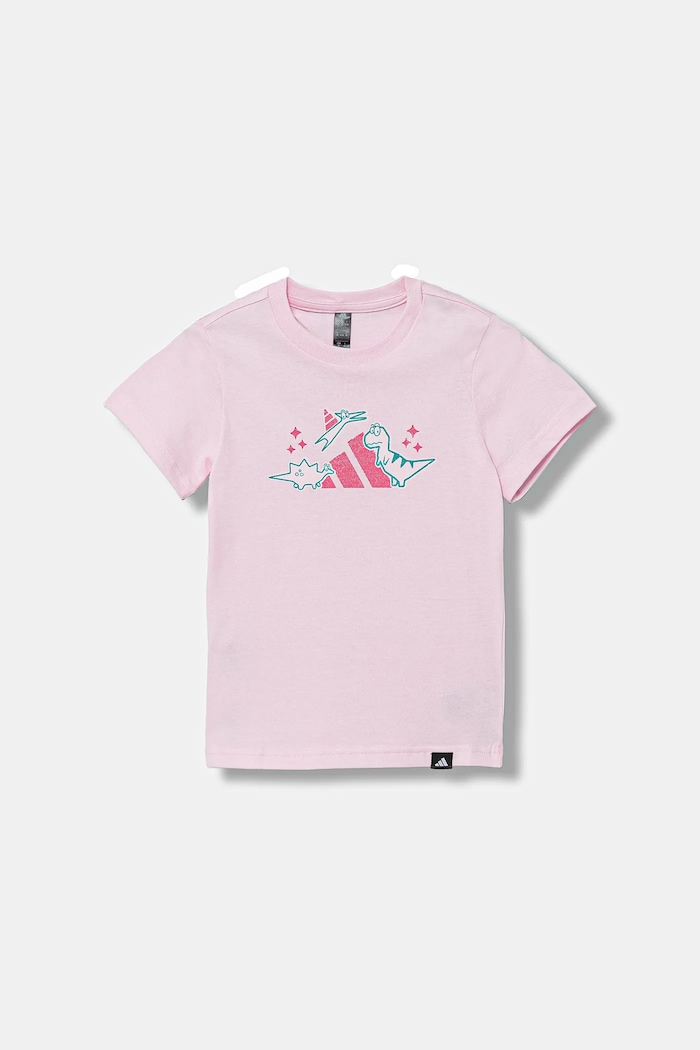 adidas t-shirt bawełniany niemowlęcy I ADIRAPTOR nadruk różowy JV5069