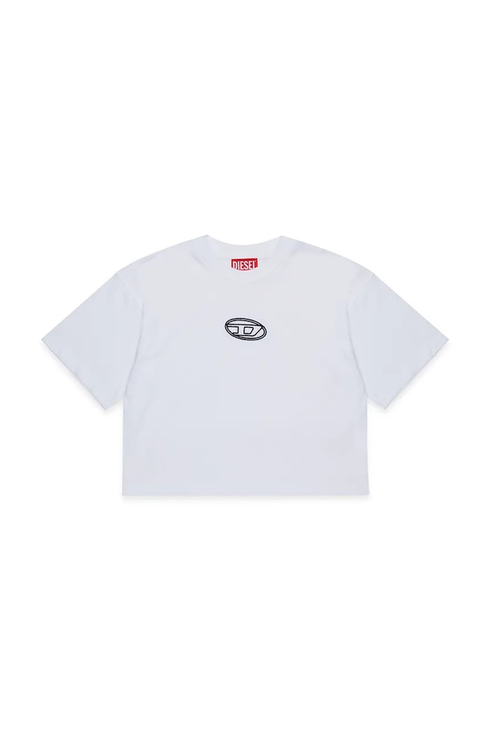 Детска памучна тениска Diesel TIXAN T-SHIRT щампа бял J02428.00YI9