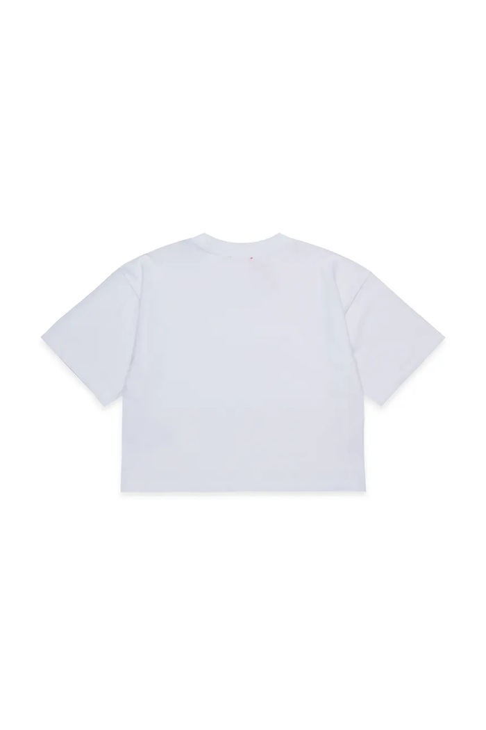 Детска памучна тениска Diesel TIXAN T-SHIRT J02428.00YI9 бял SS26