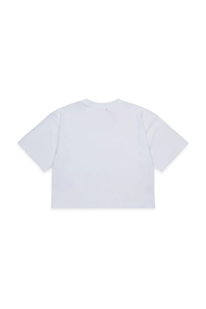 Детска памучна тениска Diesel TIXAN T-SHIRT J02428.00YI9 бял SS26